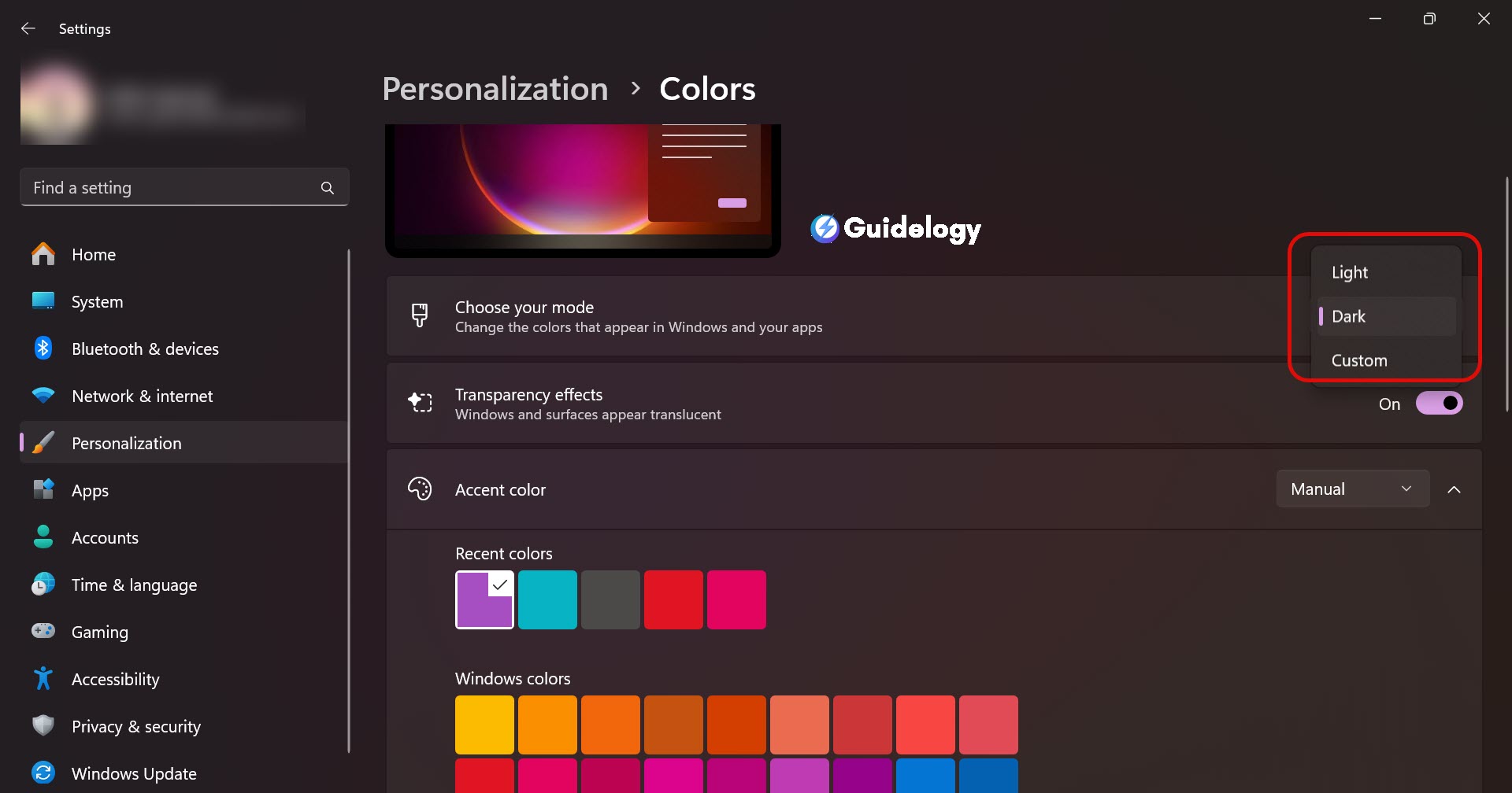 Change Taskbar Color in Windows 11