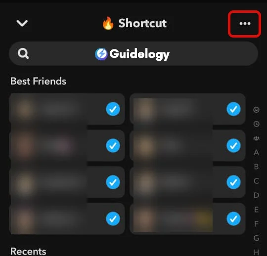 Delete Shortcuts on Snapchat