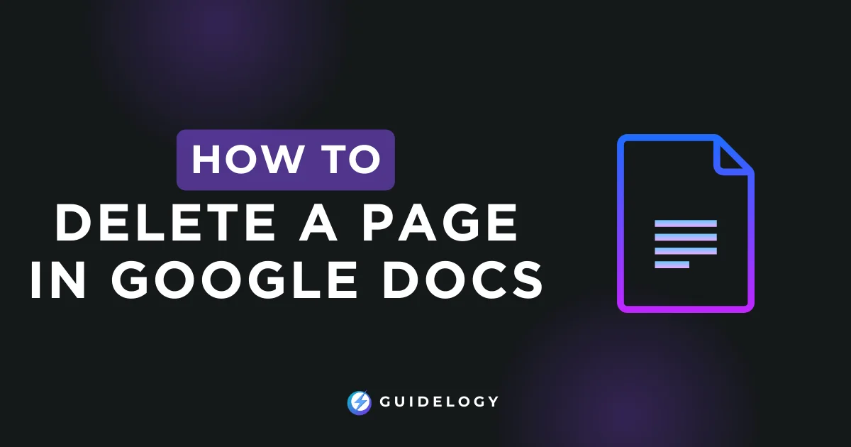 Delete a Page in Google Docs