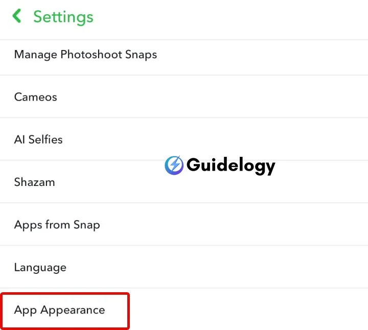 Enable Dark Mode in Snapchat