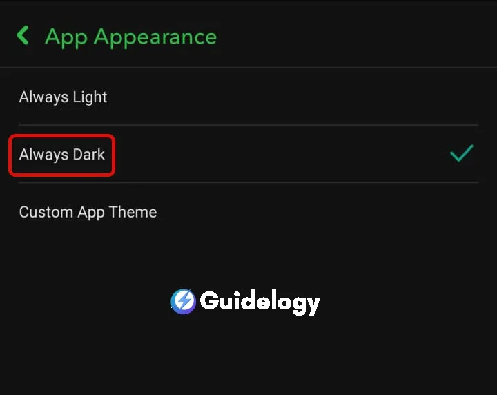 Enable Dark Mode in Snapchat