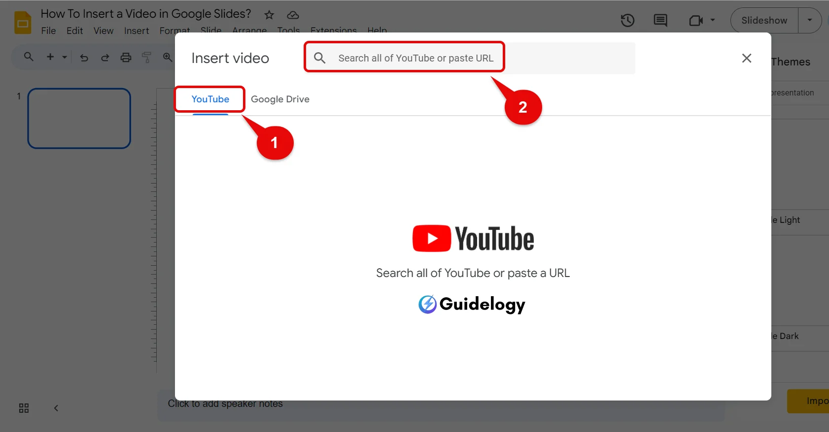 Insert a Video in Google Slides