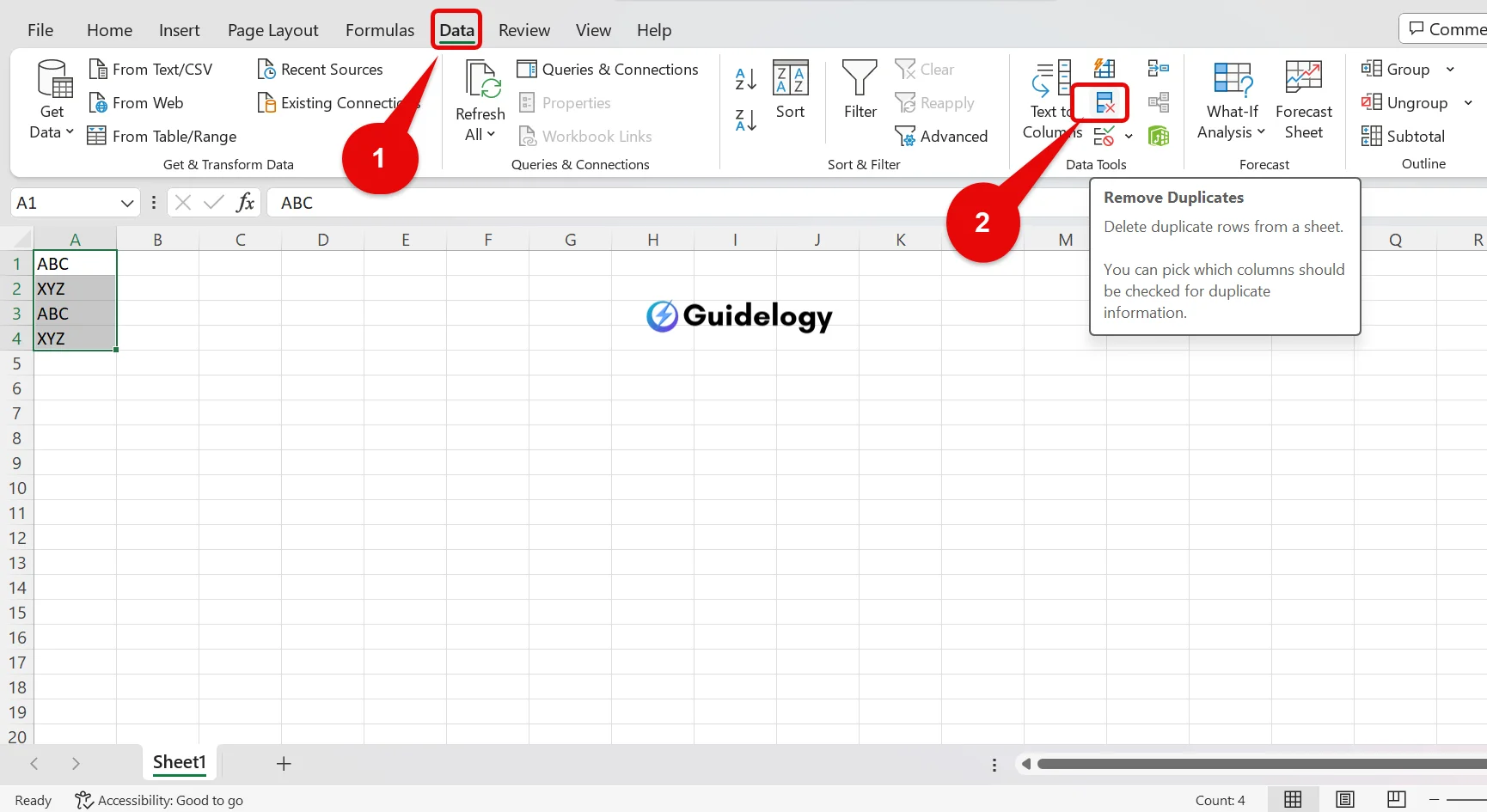 Remove Duplicates in Excel