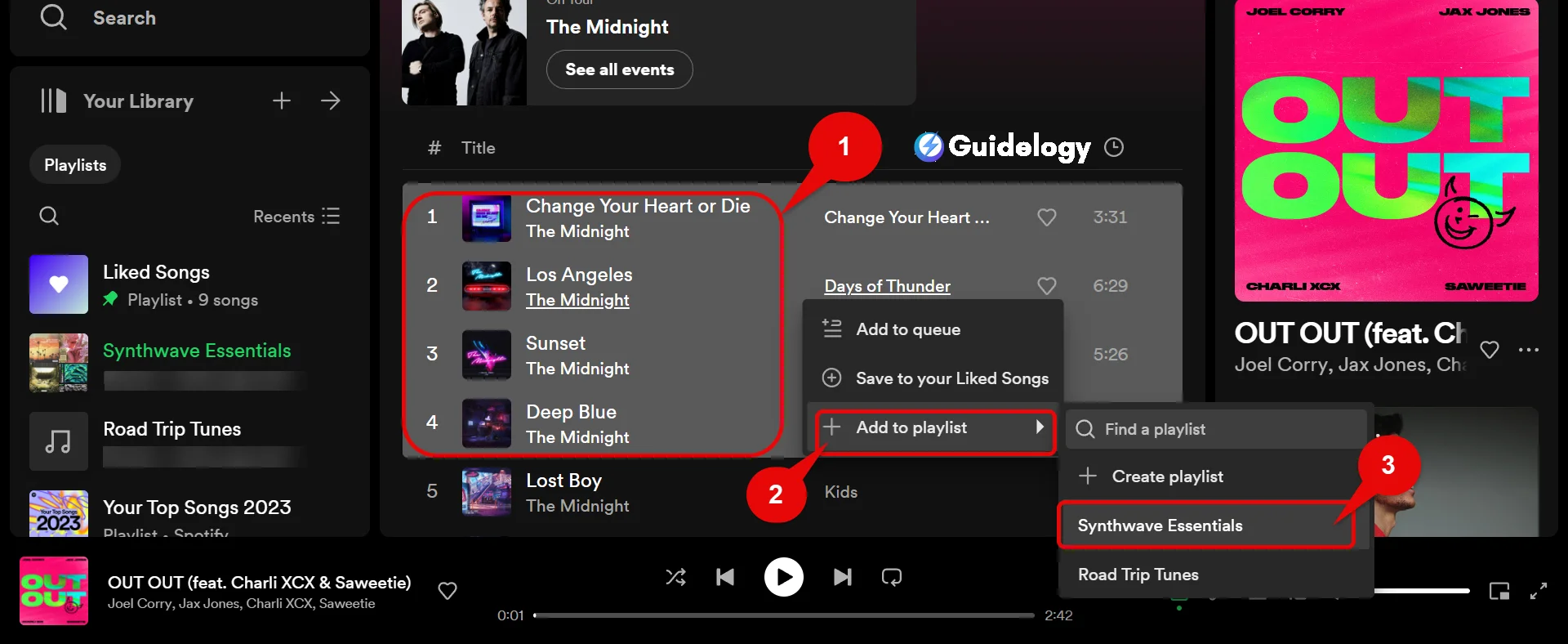 Select Multiple Songs On Spotify