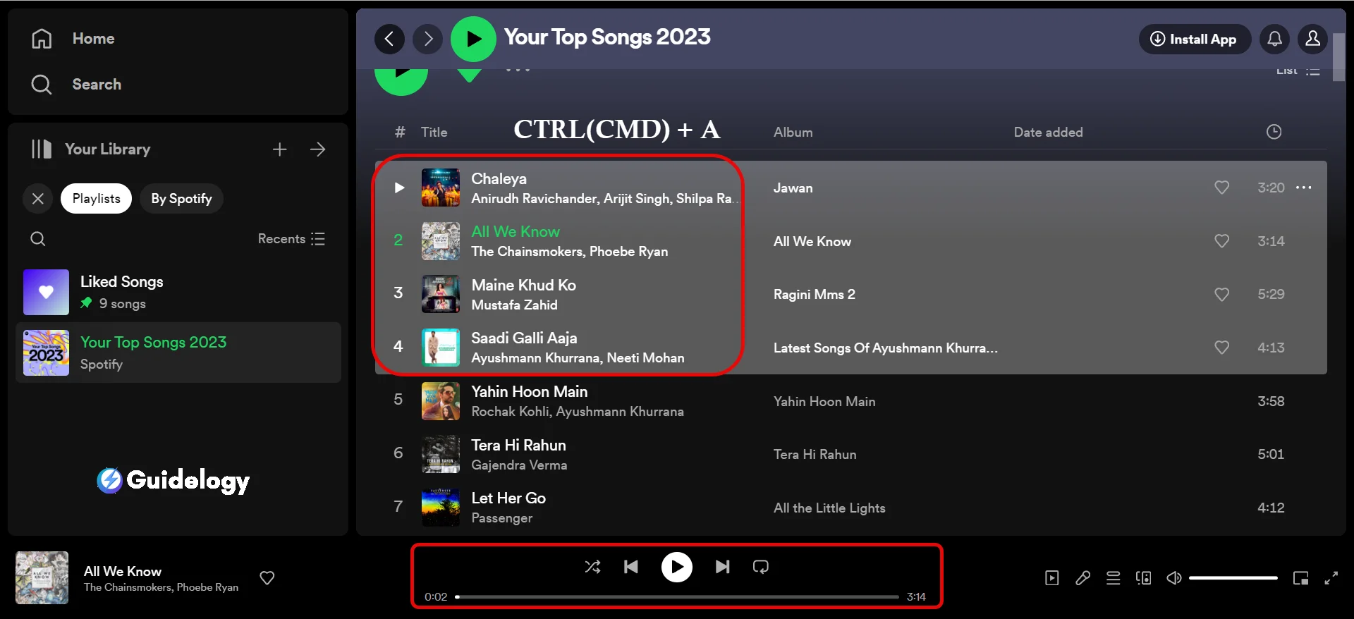 Spotify Web Player Features