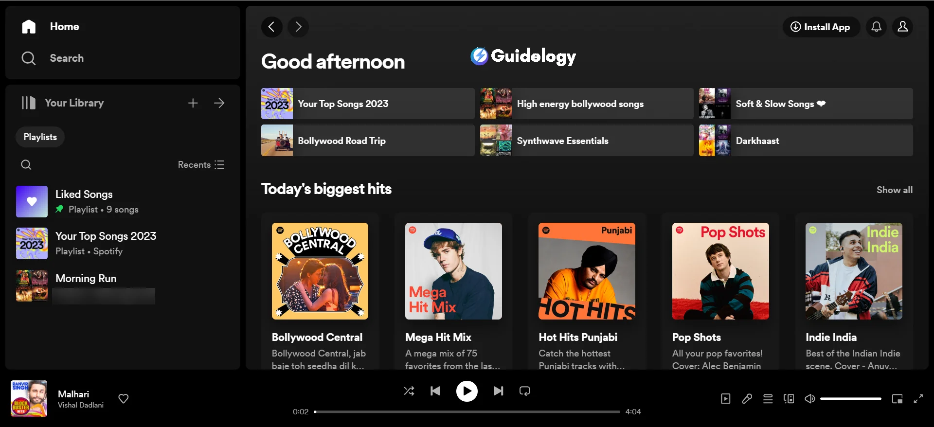 Spotify Web Player Features