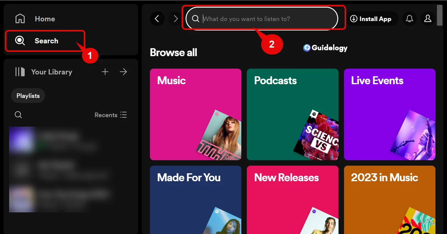 Spotify Web Player Features