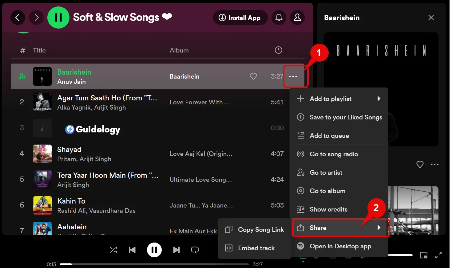 Select Multiple Songs On Spotify