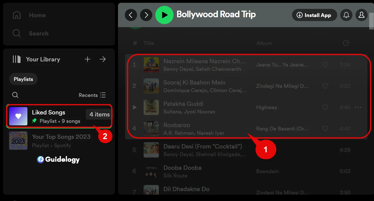 Select Multiple Songs On Spotify