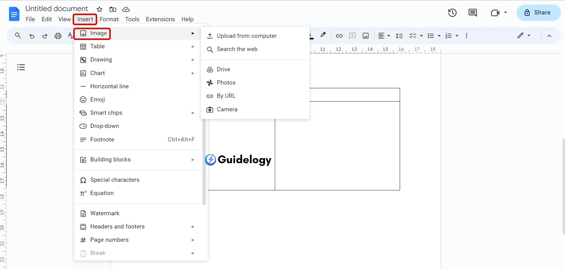 Fill a Table With Color in Google Docs