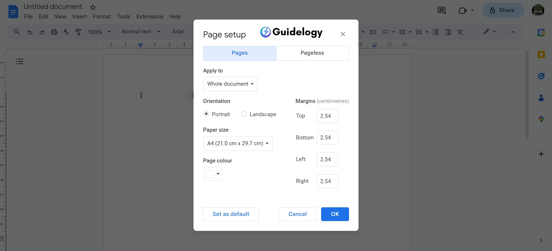 Make a Letterhead in Google Docs