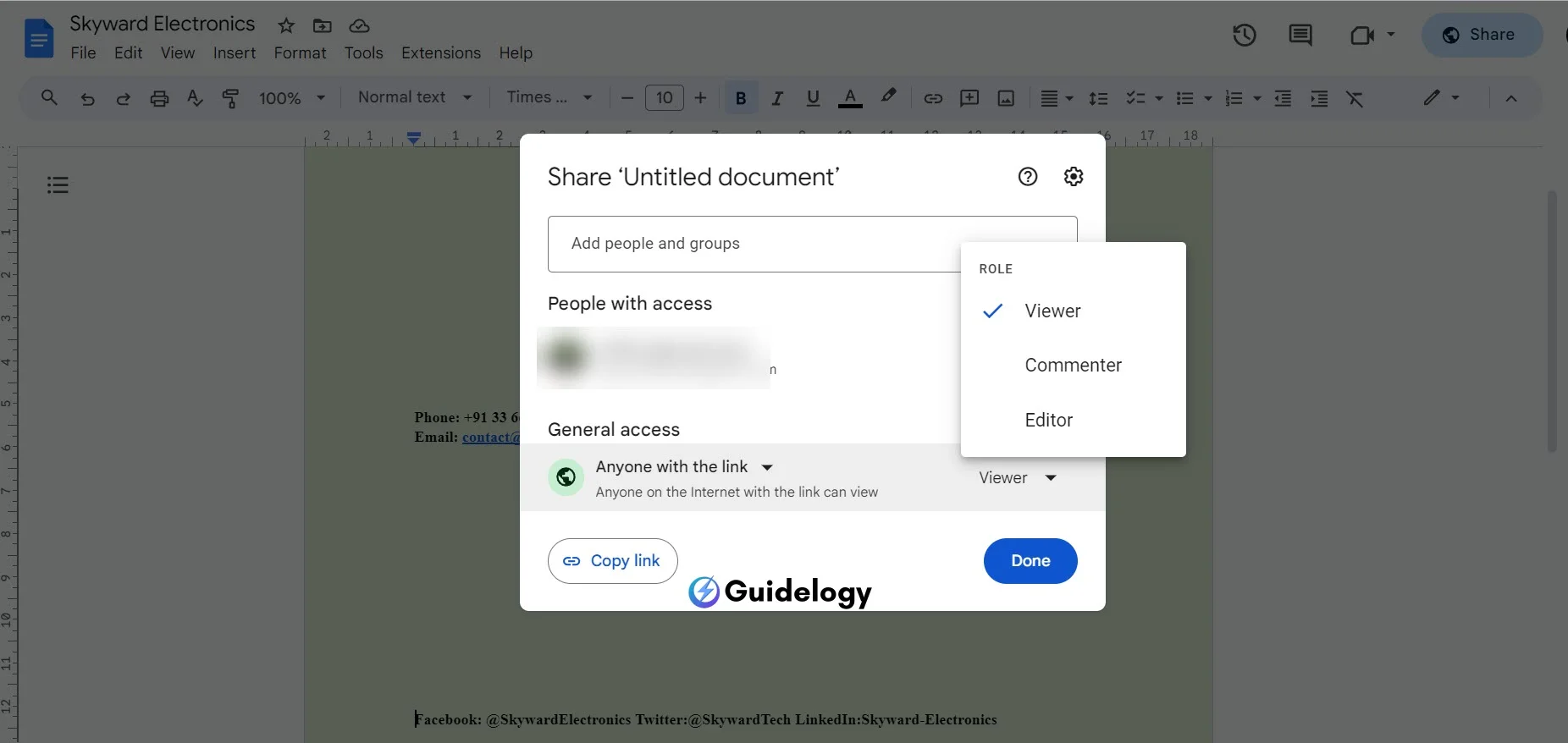 Make a Letterhead in Google Docs