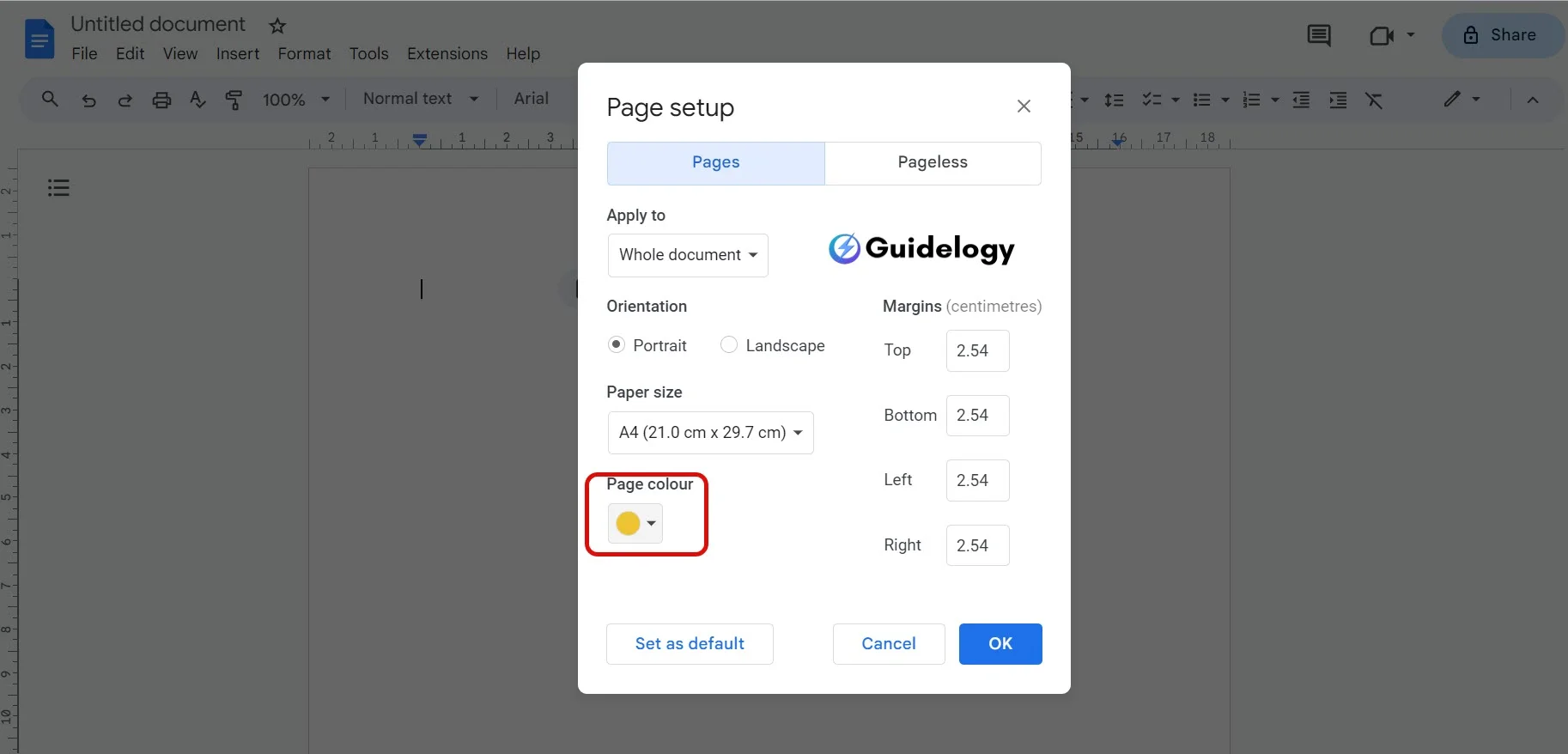 Make a Letterhead in Google Docs