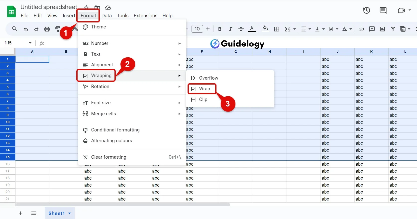 Wrap Text in Google Sheets and Google Docs