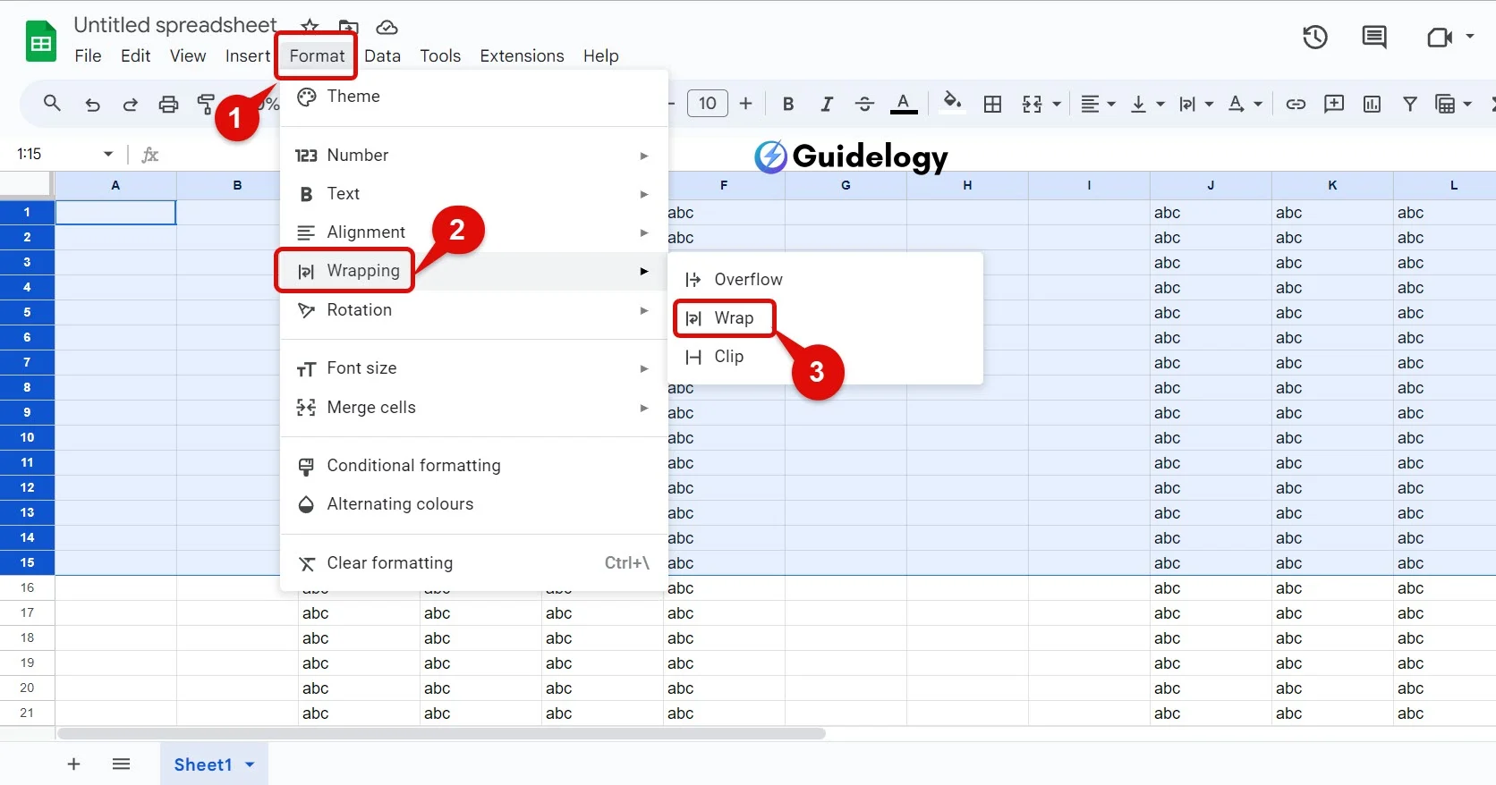 Wrap Text in Google Sheets and Google Docs