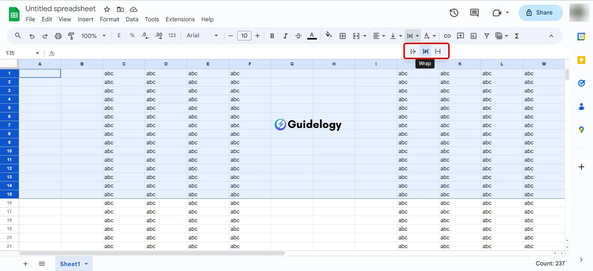 Wrap Text in Google Sheets and Google Docs