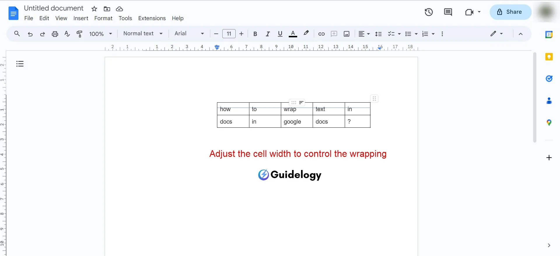 Wrap Text in Google Sheets and Google Docs