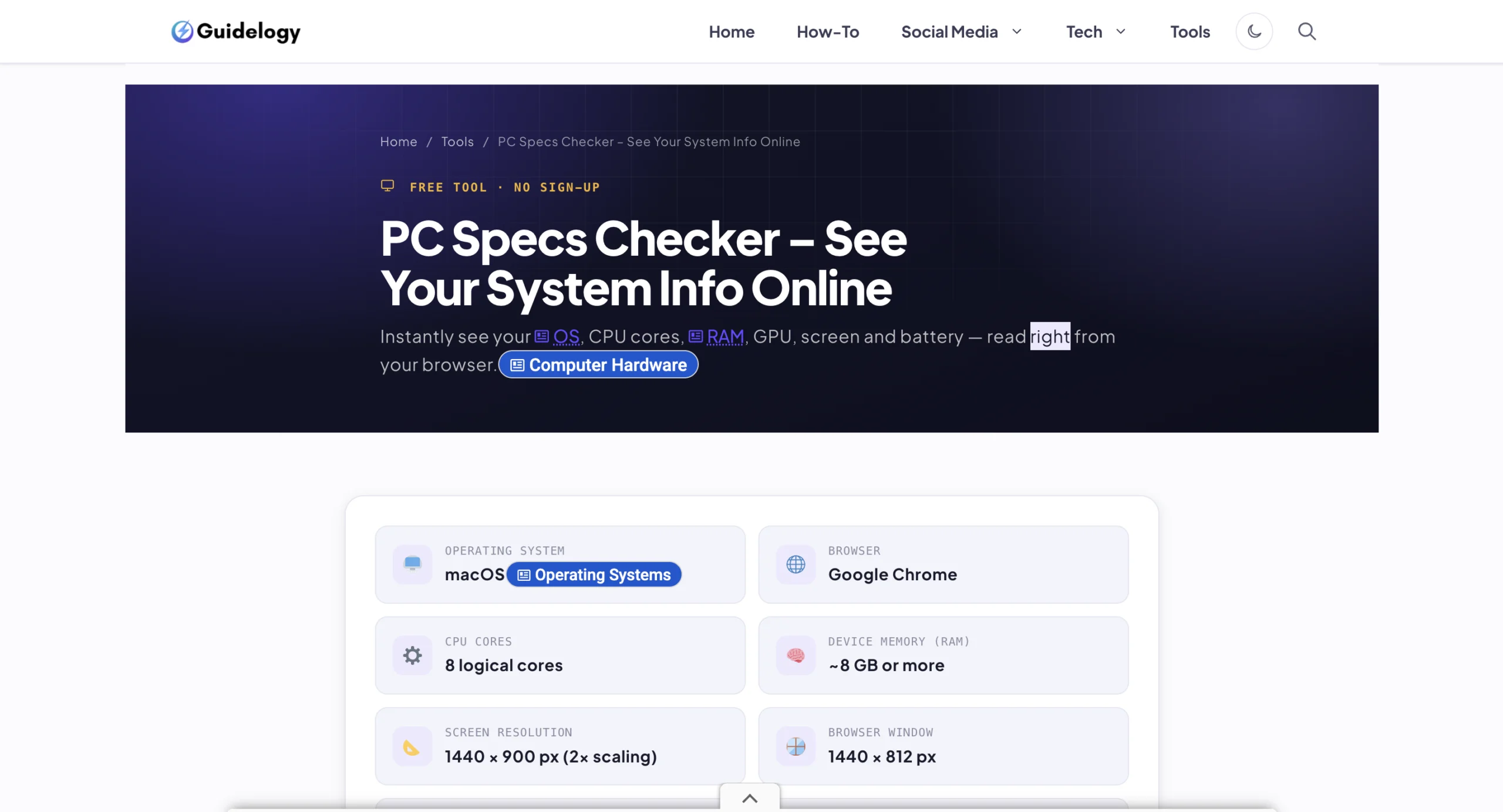 Pc specs checker