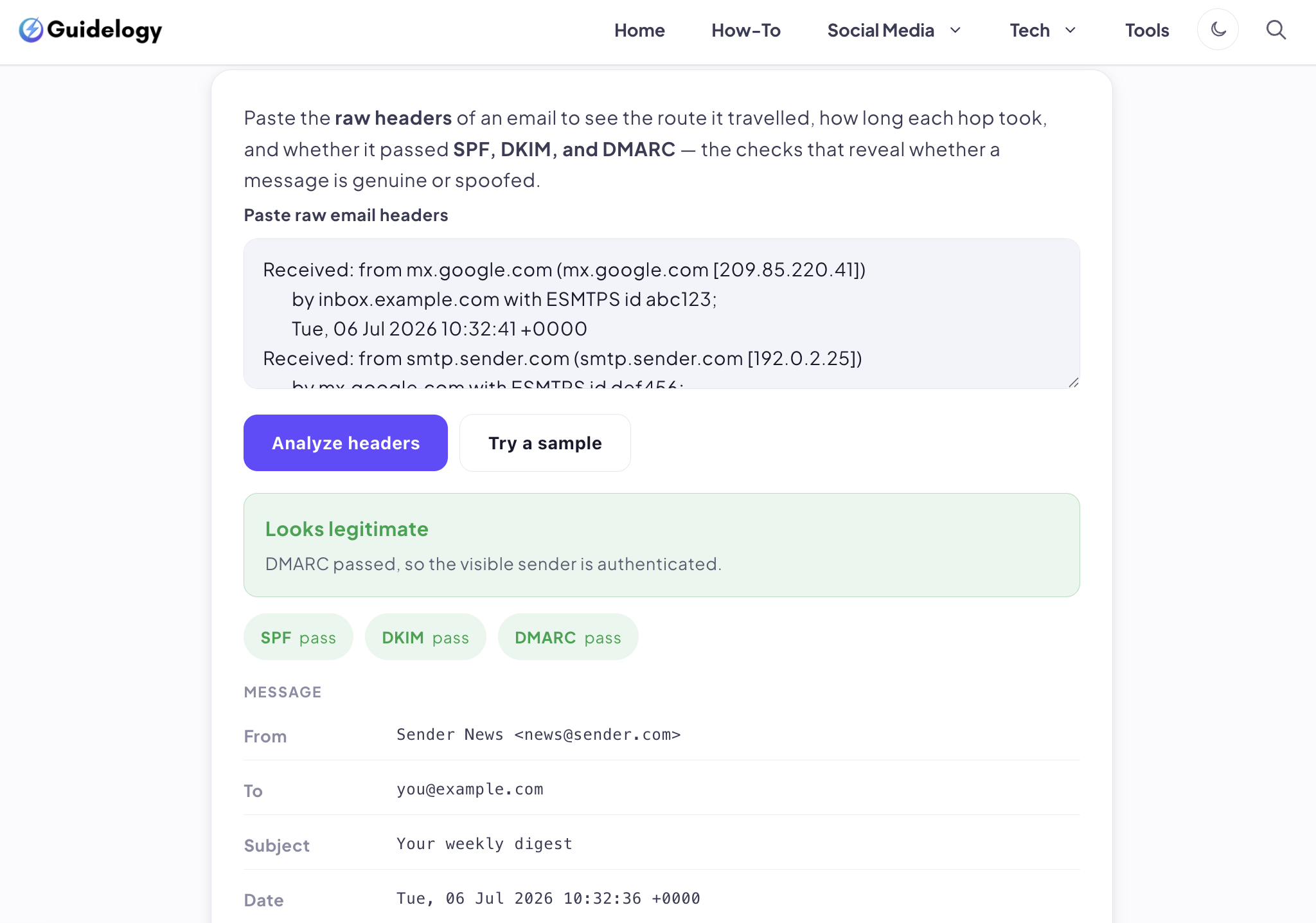 Email Header Analyzer