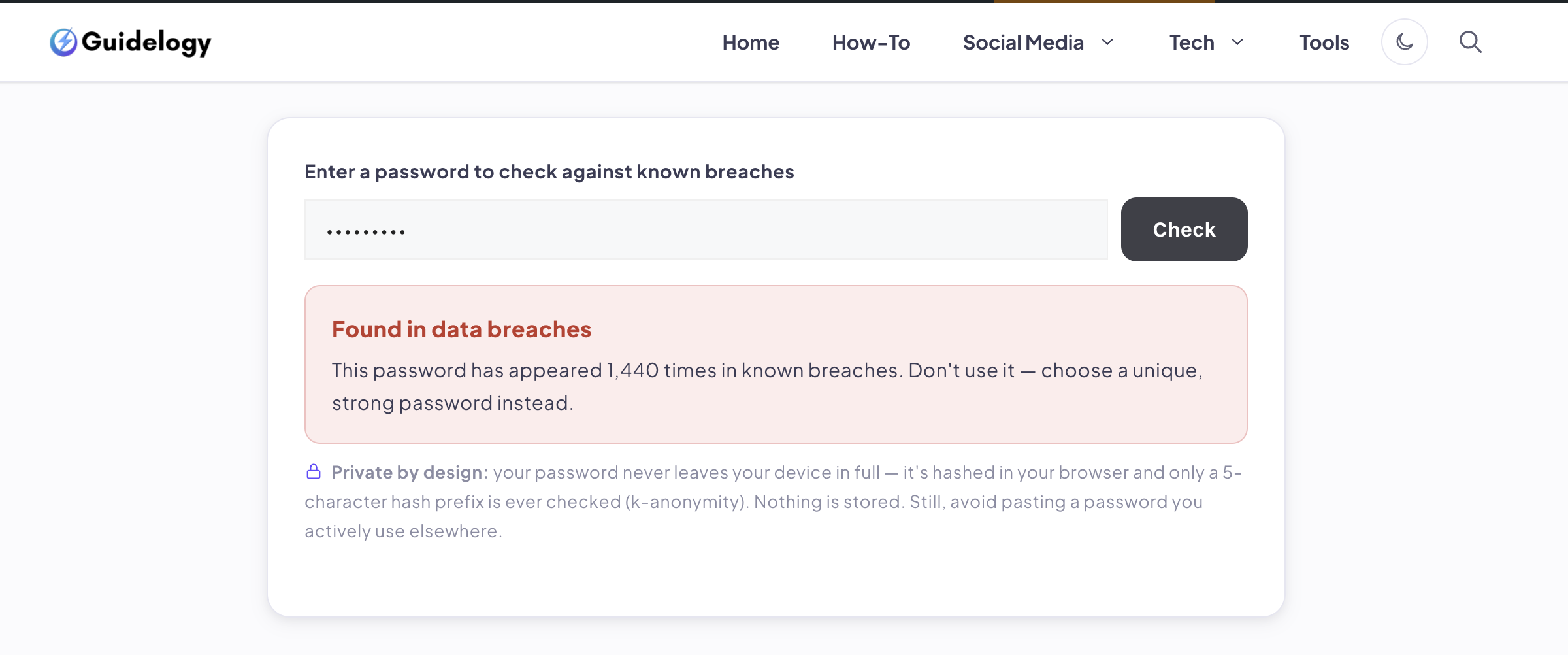Password Breach Checker